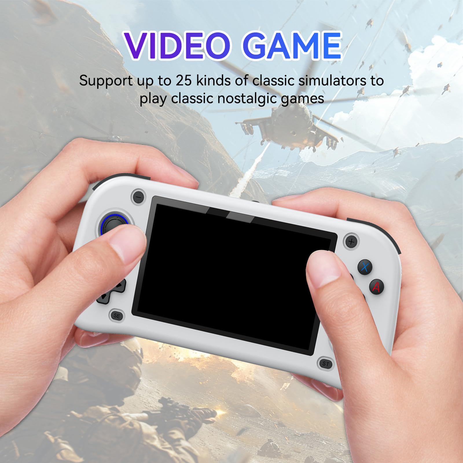 Schermo LCD da 4,3 pollici portatile Retro Game Player G28 Open Source Funzione e Liscio Prestazioni di gioco 3D