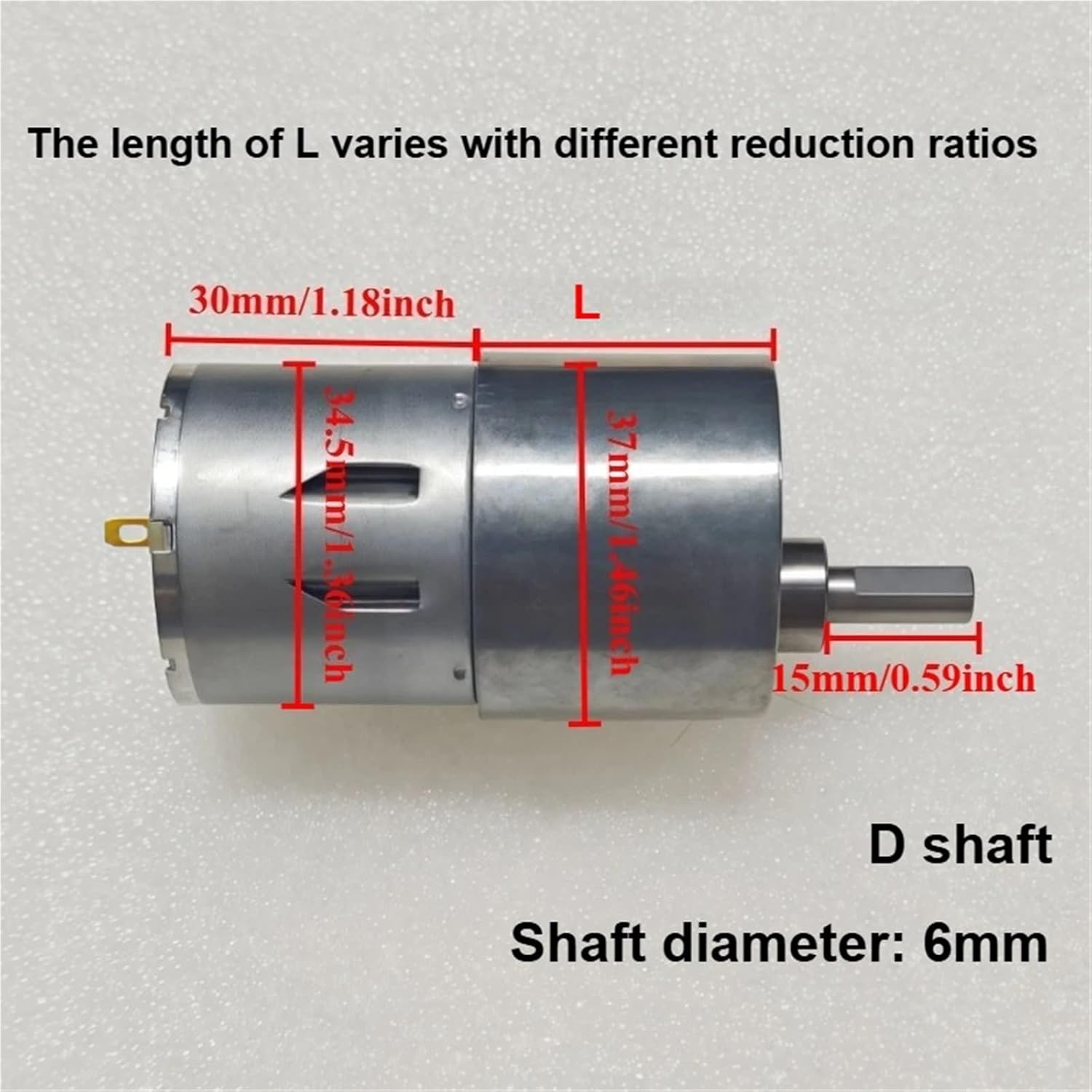 1pcs Speed Regulation 12V DC Gear Motor 24V high-Torque Robot Small Motor 37-3530 Metal Accessories(Motor,7rpm,24V)