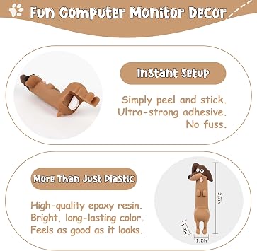 Monitor Buddy - Mini Dachshund Figurines, Set of 4