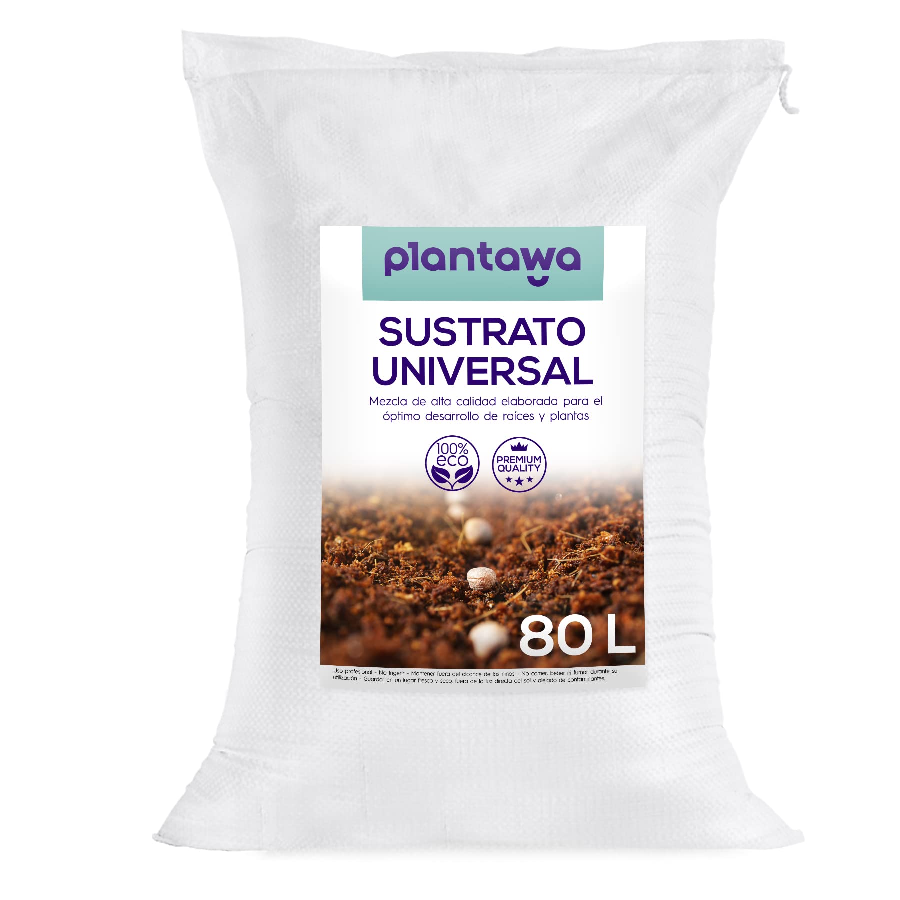 Plantawa Substrat universel 80 L, terre pour plantes, engrais naturel pour potager urbain, terrarium pour jardin extérieur, substrats et engrais