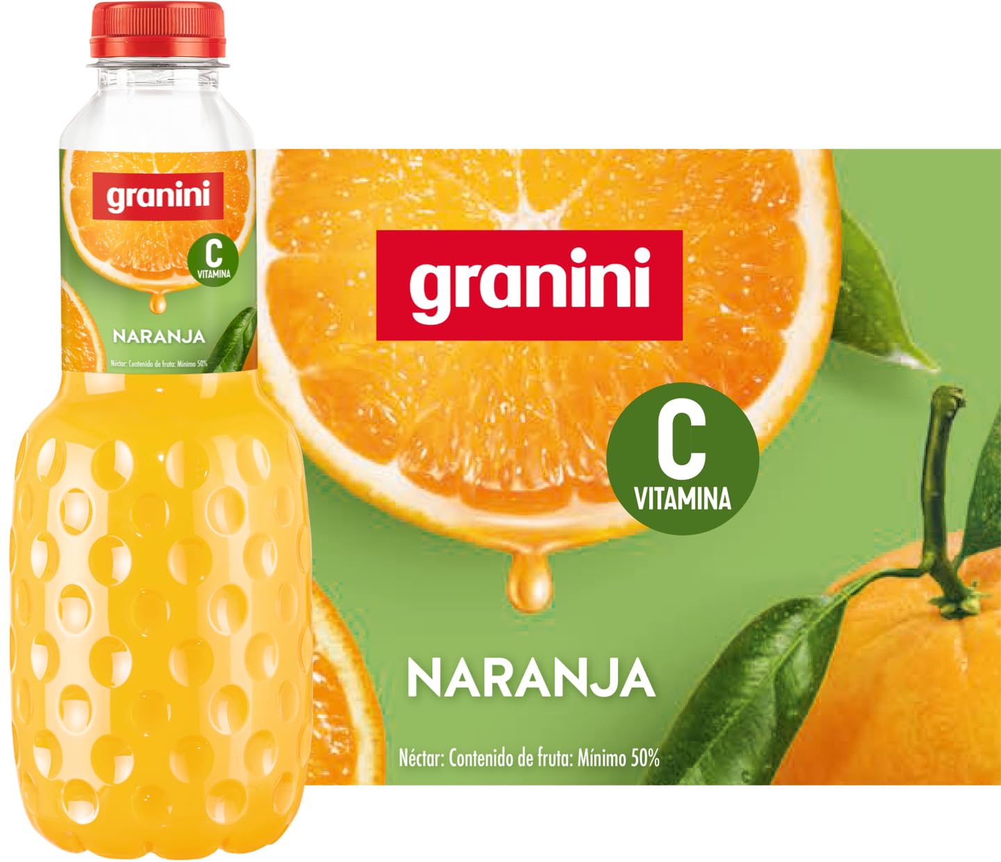 Granini - Néctar de Naranja a partir de Zumo de naranja 1L Clásicos