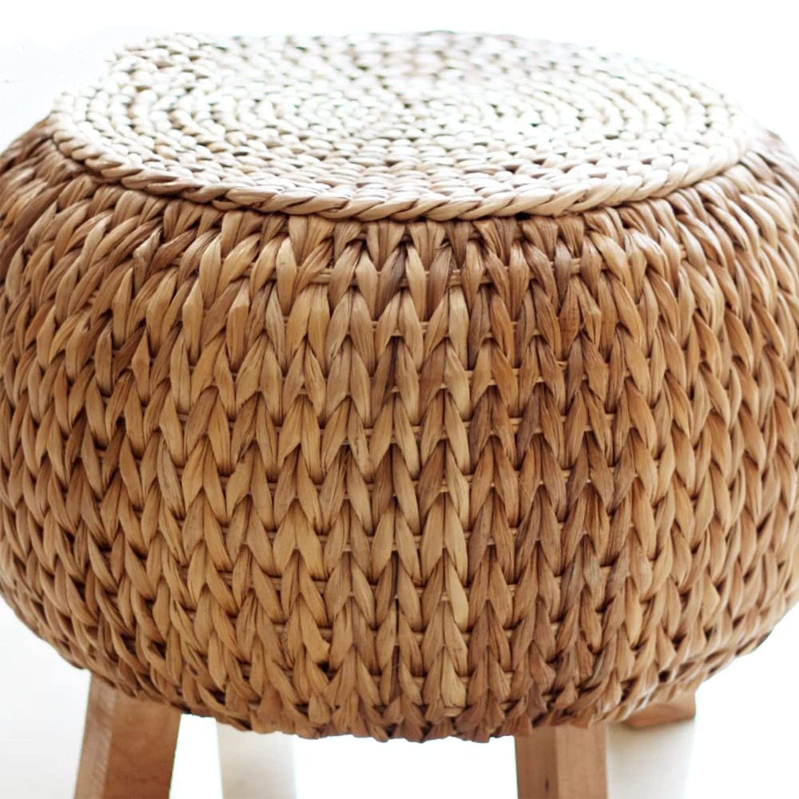 Amazon.com : HUALEMEI Rattan Decor Ottoman Outdoor Pouf