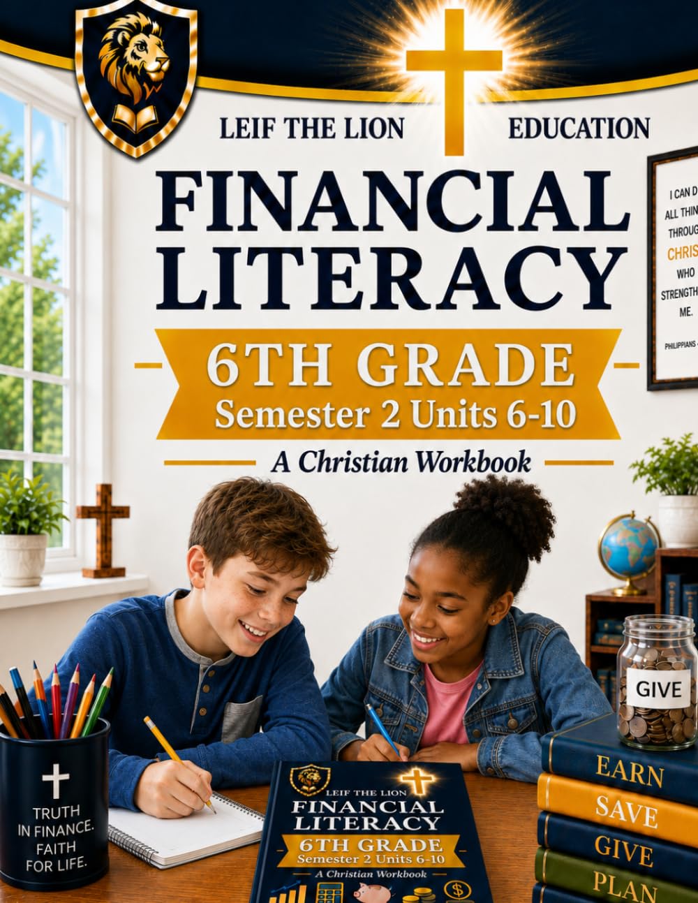 6th Grade Financial Literacy - Semester 2 (Units 6 - 10): A Christian Homeschool Workbook (Financial Literacy Workbooks)