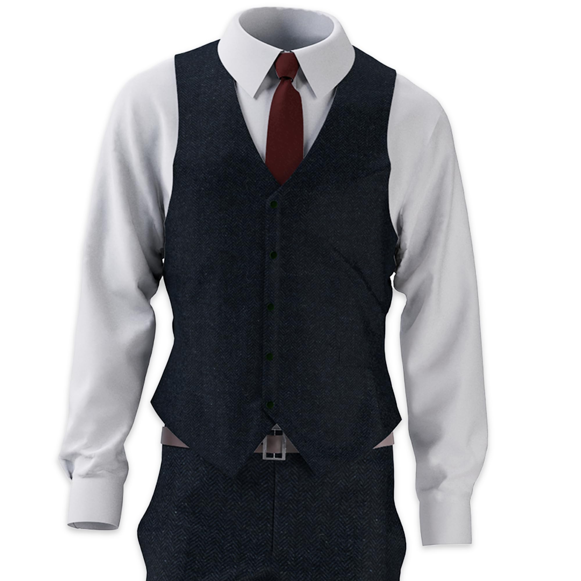 ruby fabrics linings Unstitched Wool Herringbone Jacket Fabric For Men's (1 Meter, Nehru Modi Jacket Piece) (Navy Blue, Brown, Black Grey, Steel Grey, Bottle Green)-picture-33