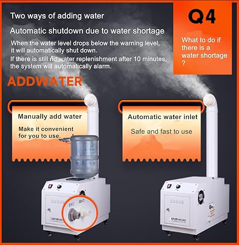 Miniatura 3 de Humidificador industrial 304.3 fl ozh Humidificador comercial de salida de niebla más alta de acero inoxidable, humidificador de niebla fría,