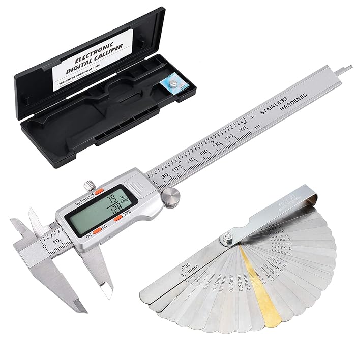 Buy eSynic Digital Vernier Caliper + Feeler Gauge 150mm/6Inch Stainless