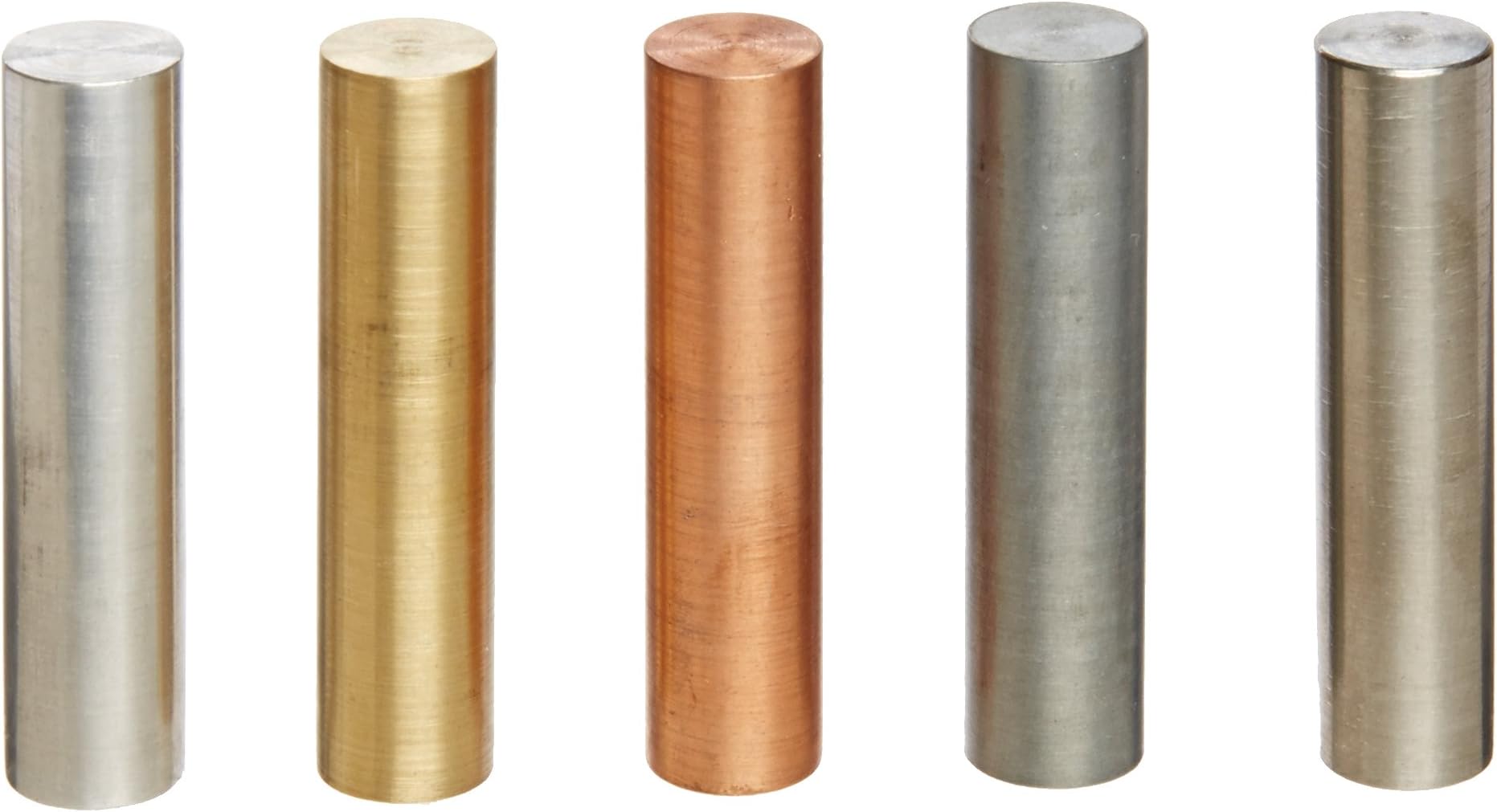 Ajax Scientific ME109-0540 5 Piece Metal Specific Gravity Cylinder Set, 10mm Diameter x 40mm Length
