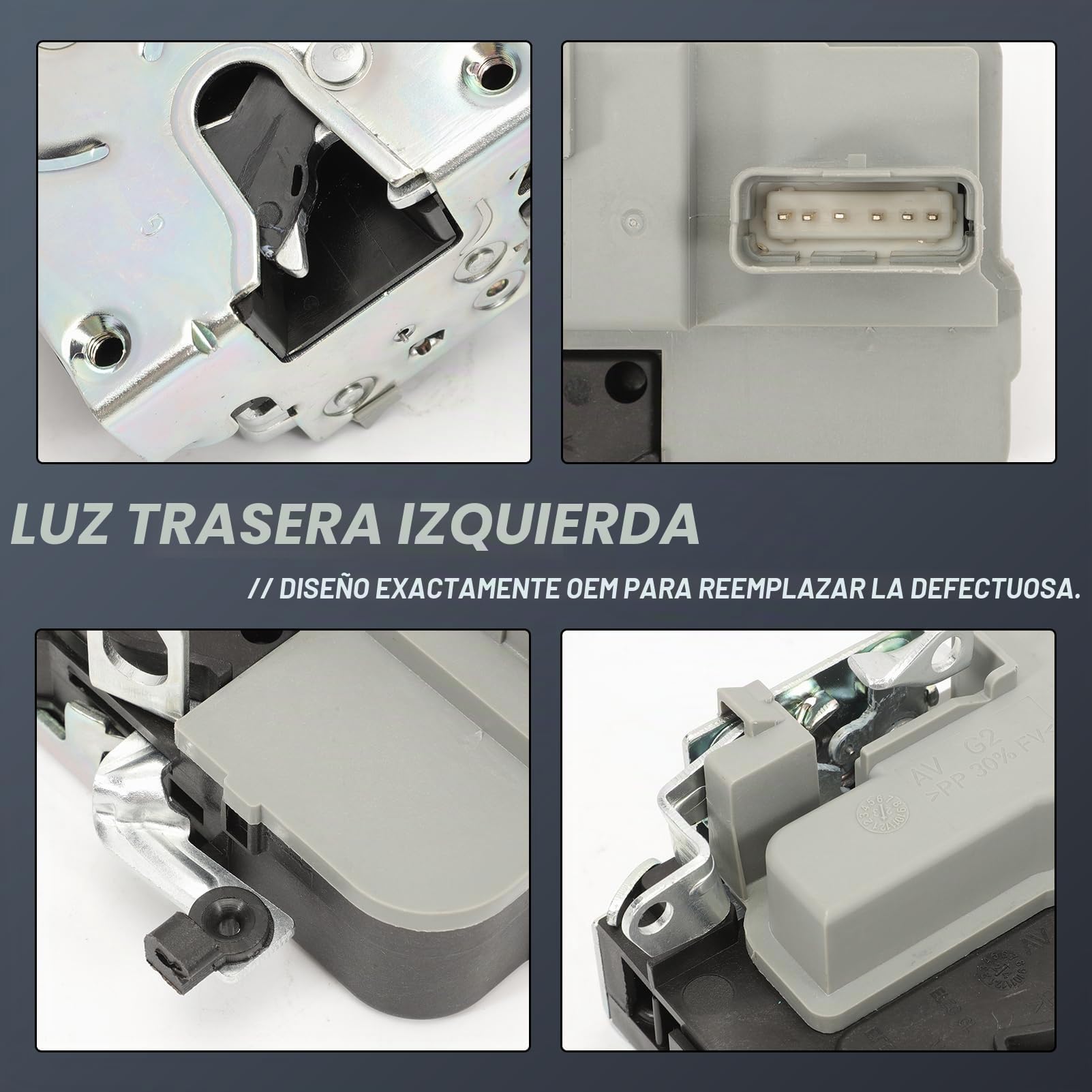 Cerradura de Puerta Delantera Izquierda Compatible para 206 (1998-2013) lado del conductor 9135R9