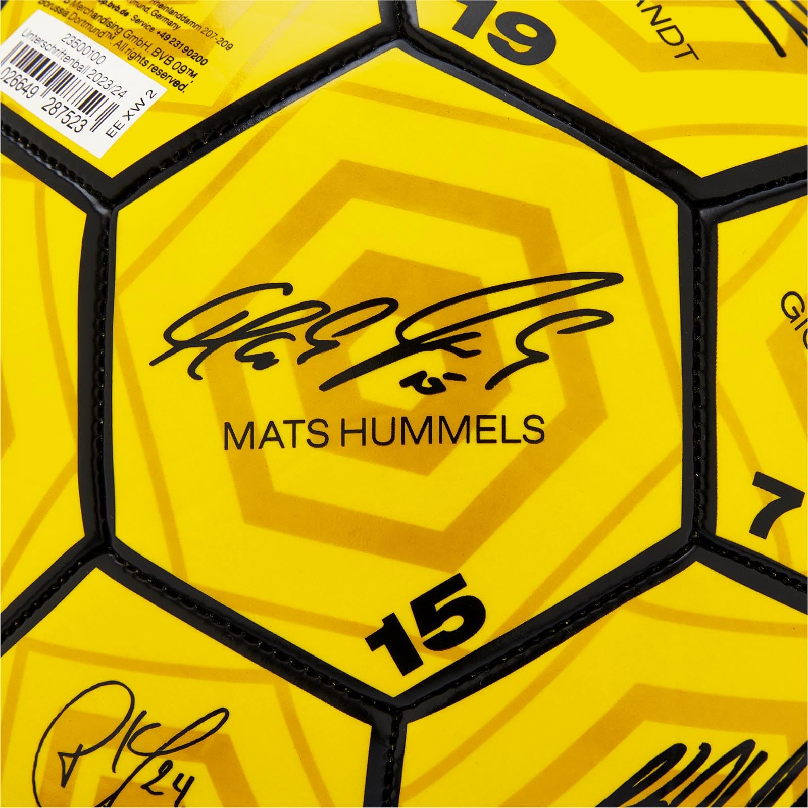 Borussia Dortmund Unisex Jugend BVB Unterschriftenball 2023/24 Fußball, Gelb, 5