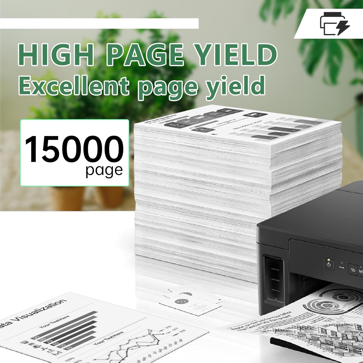 55B1H00 High Yield Toner Cartridge (15,000 Pages) with Chip Replacement Compatible for Lexmark MS331 MS431 MX331 MX431 Laser Printers (Black,1-Pack)