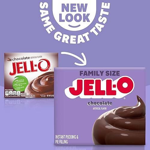 Miniatura 5 de Jell-O pudín instantáneo y relleno para pastel, sabor Chocolate, 5.9 oz