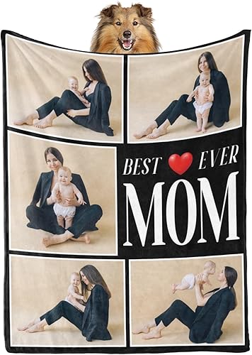 Mantas personalizadas con imágenes para la mejor mamá del mundo, manta personalizada para madre, regalos para esposa, abuela, mantas suaves