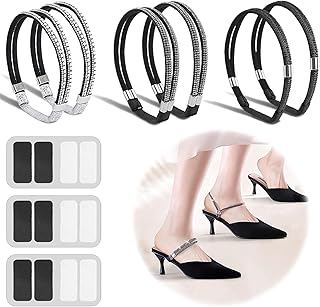 Rhinestone Elastic Shoe Ankle Straps, Elastic High Heels Shoe Straps, High Heel Anti-Loose Straps, Detachable Shoe Straps Shoelaces Replacement, Shoe Straps for Heels (3pairs-03)