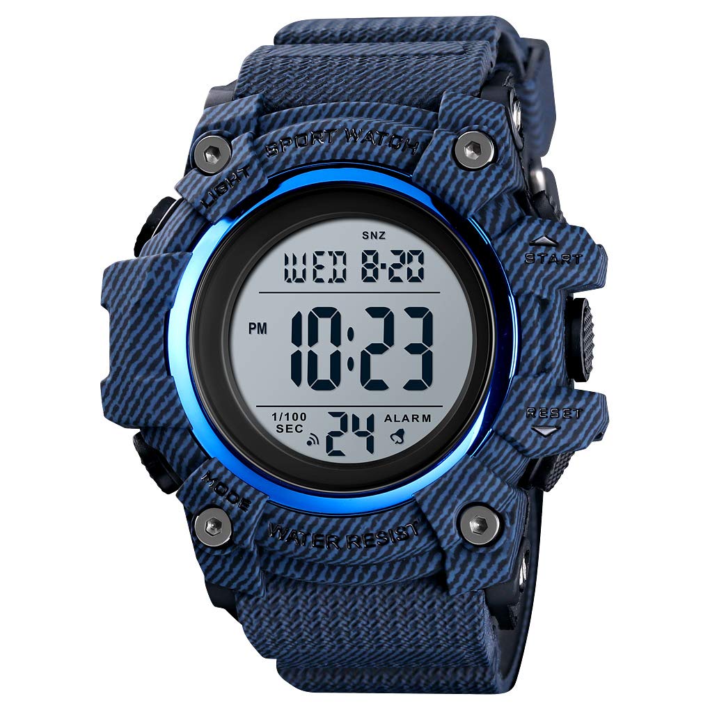 FeiWen Multifunktional Herren Wasserdicht Sport Digital Uhre