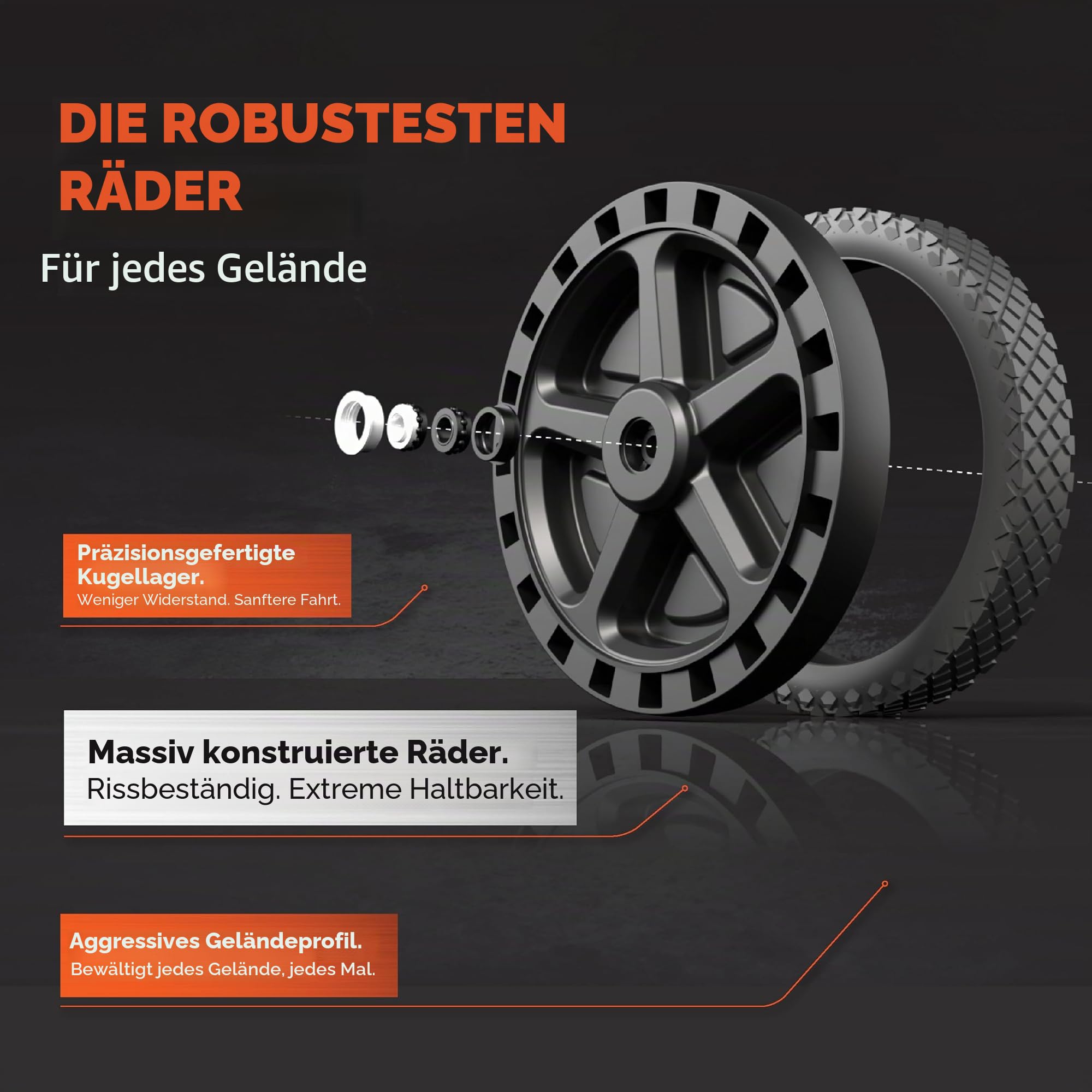 Camco Rhino 21-Gallonen Wohnmobil Abwassertank – Mit robusten pannensicheren Rädern, niedrigem Abflussloch, abnehmbarem Stahl-Zugadapter, 91,4 cm Abwasserschlauch und weiterem Zubehör (39002)