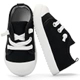 Toddler Sneakers Boys Girls Red Sneakers Little Kids Canvas red-Black-White Shoes with Soft Sole Breathable Walking Shoes Unisex Child Causal Running Shoes for 1-2-3-4-5-6-7years Old Toddlers