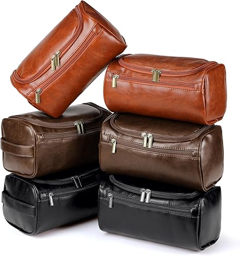 Miniatura 1 de Aliceset 6 piezas de regalo para padrinos de boda, neceser de cuero para hombres con gancho, bolsa de regalo de boda, bolsa de propuesta de padrinos