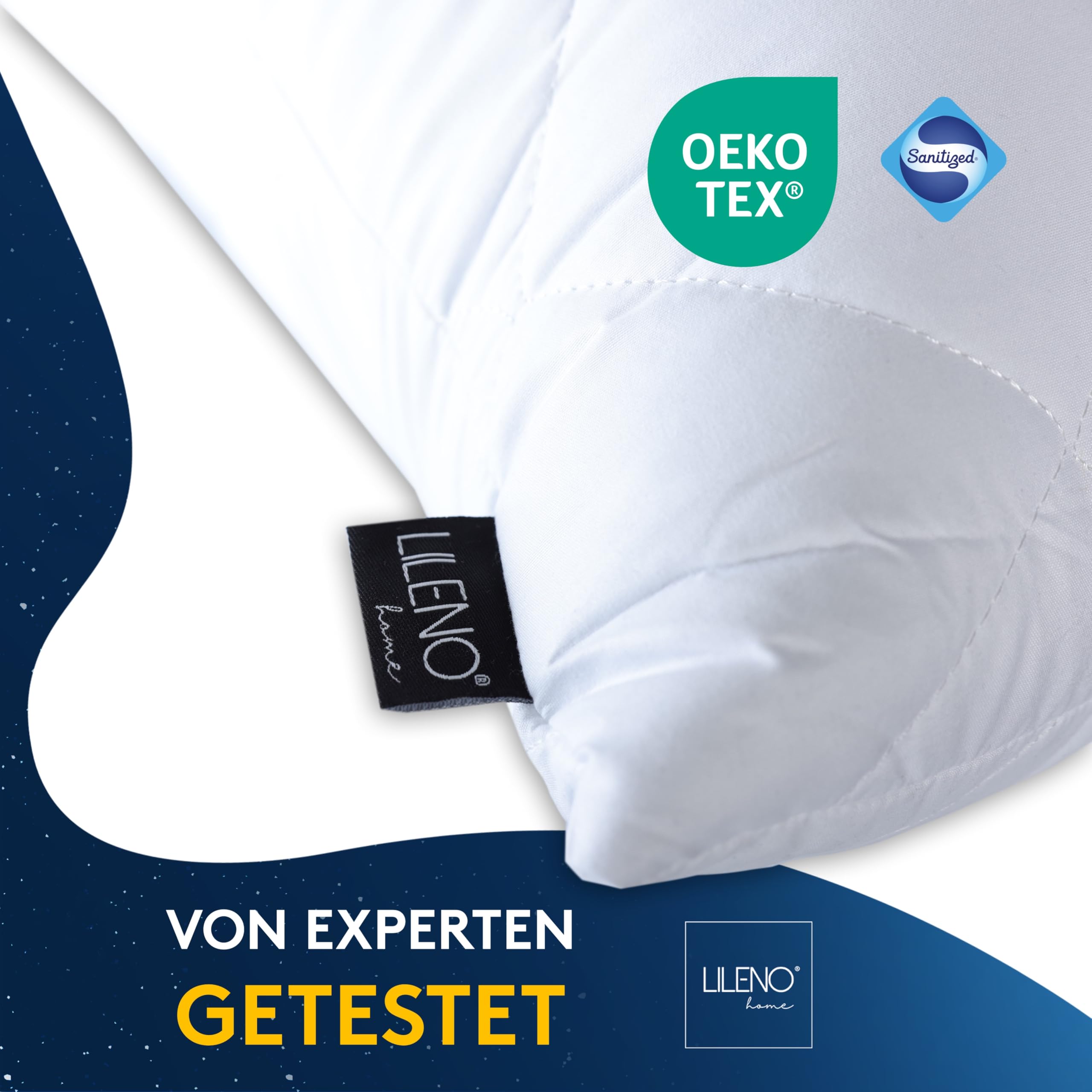LILENO HOME Coussin pour dormir sur le côté, 40 x 145 cm, lot de 2 (remplissage de 1100 g), coussin d'allaitement avec coussin intérieur amovible, 40 x 145 cm, pour femmes enceintes et nouveau-nés