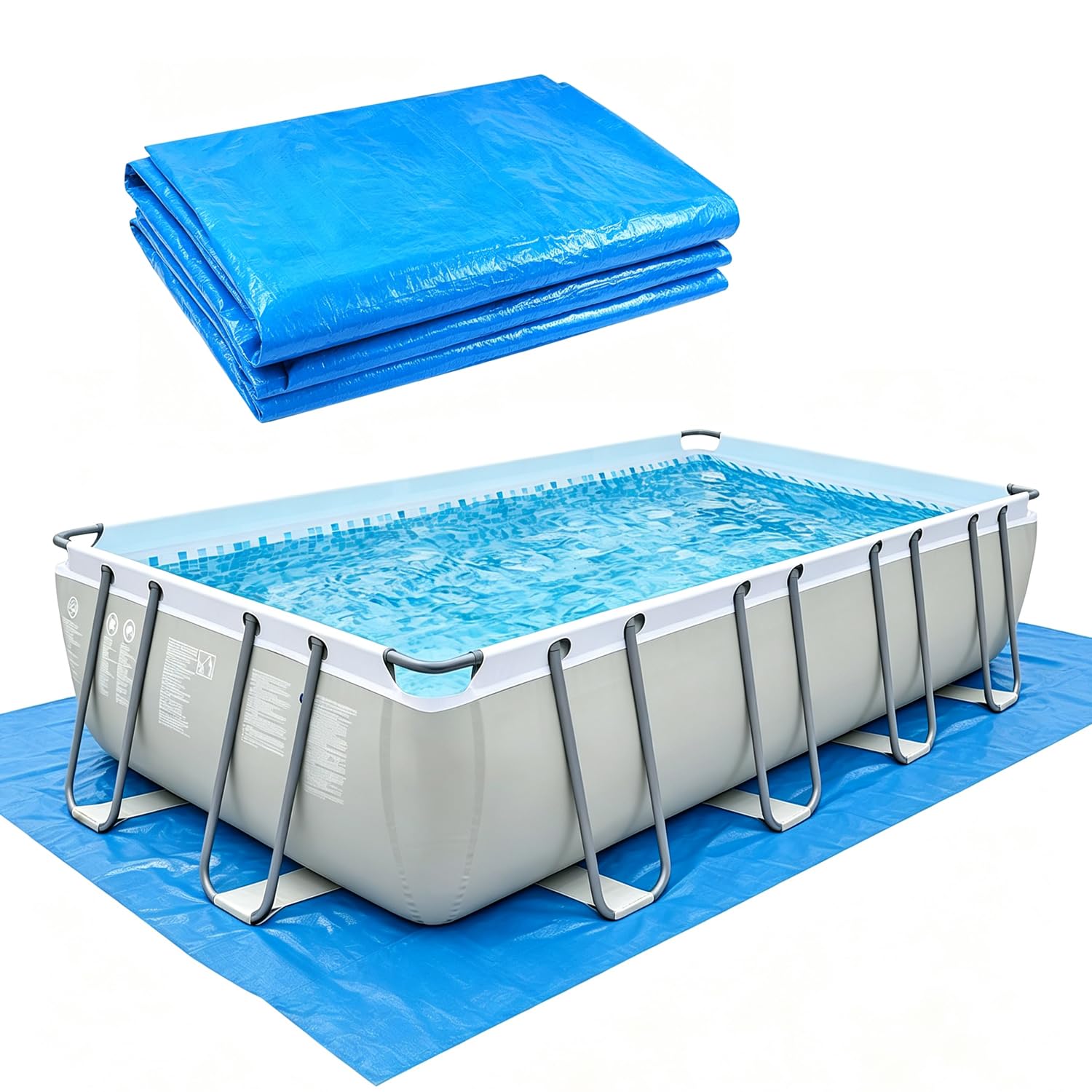 Tappetino rettangolare per piscina, 700 x 400 cm