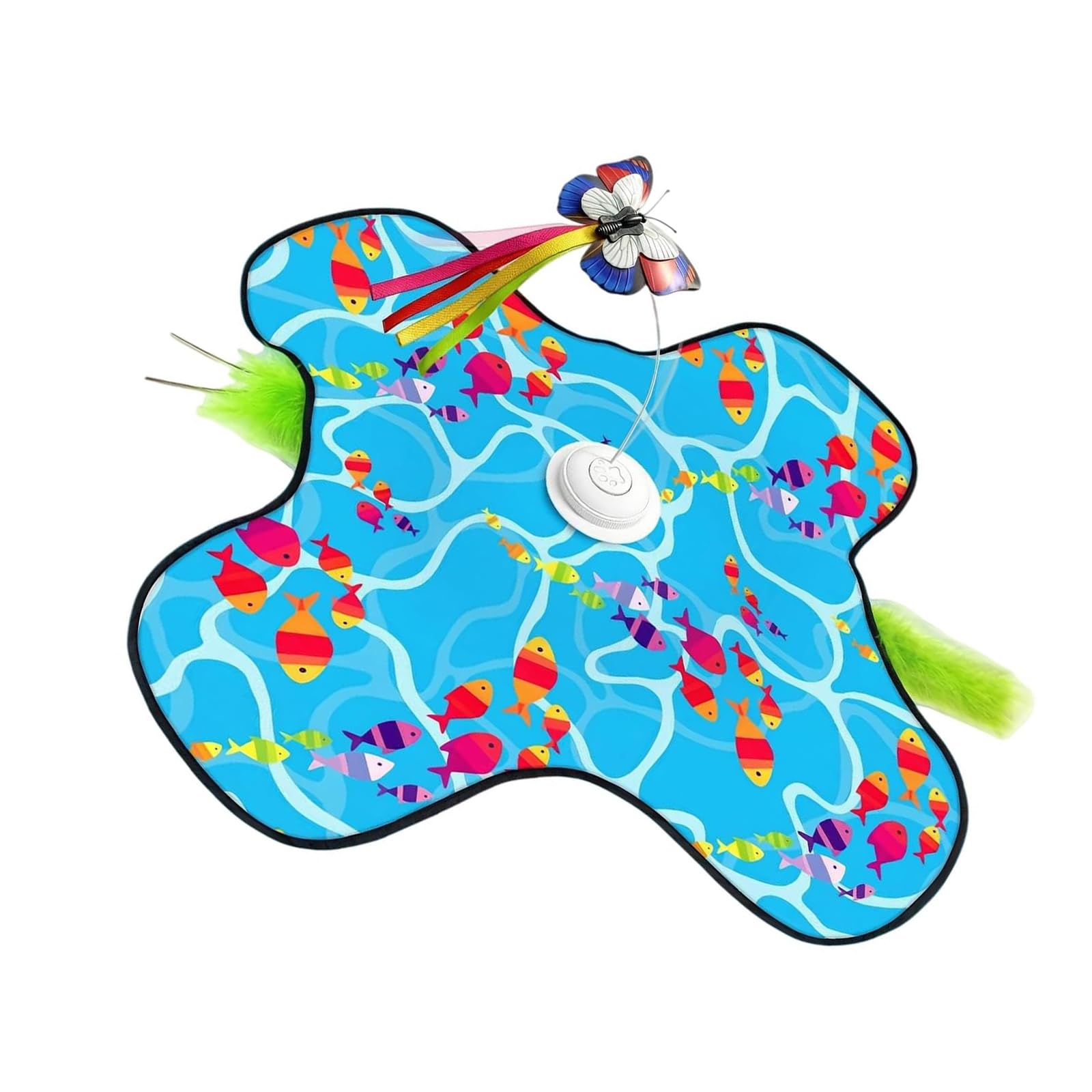 Juguete de juego automatizado con mariposa giratoria, sonidos y base de alta fijación