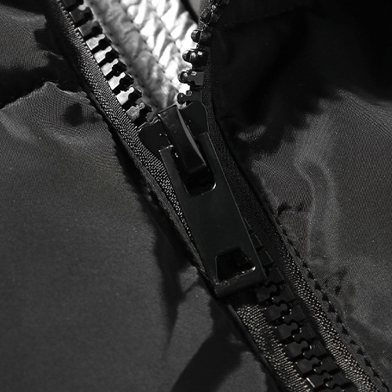 Generisch Herrenmantel Wollmischung, farbige Jacke mit Lockerem vielseitigem Stehkragen, warme Ski-/ (Black, M)