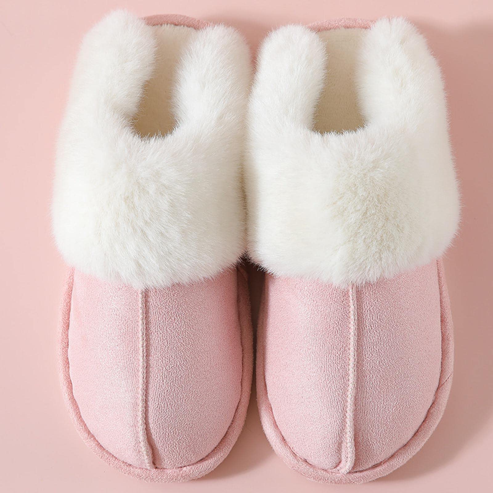 Pantuflas de algodón, pantuflas peludas para mujer, zapatos de felpa suaves y cáel invierno, chanclas para el hogar, chanclas planas antideslizantes para el dormitorio, chanclas para parejas