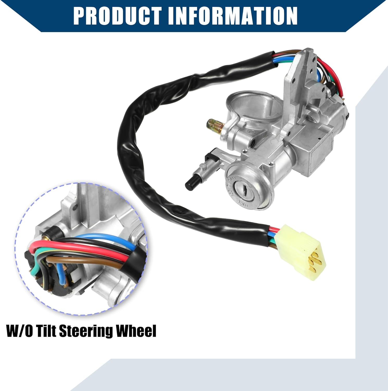 No.MB894755 Ignition Switch Starter with Keys for Mitsubishi L200 Cyclone Mighty Max 1986-1994 / Inner/Durable / 1 Set