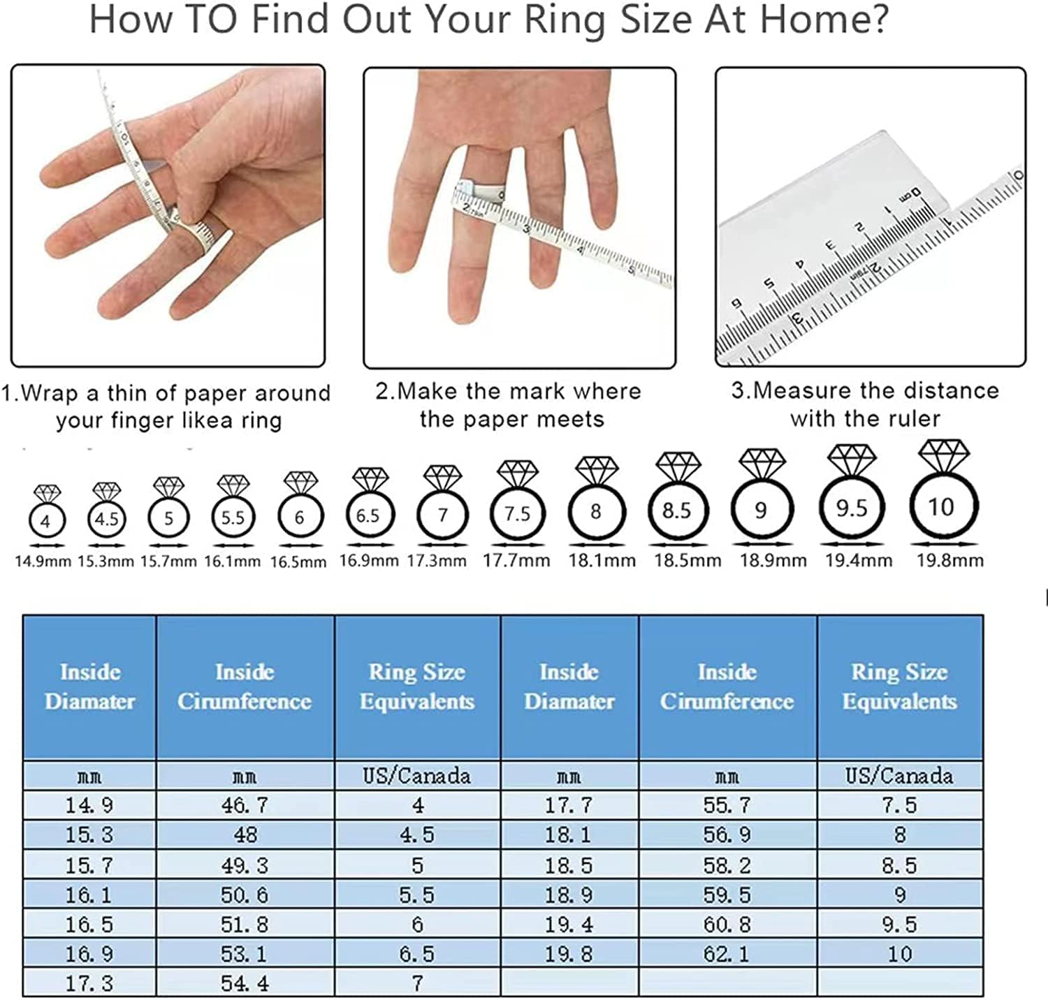 Bridal Set 1-1/3 CT Round-Cut Moissanite Engagement Ring for Women, Wedding Ring Sets 925 Sterling Silver - Image 7