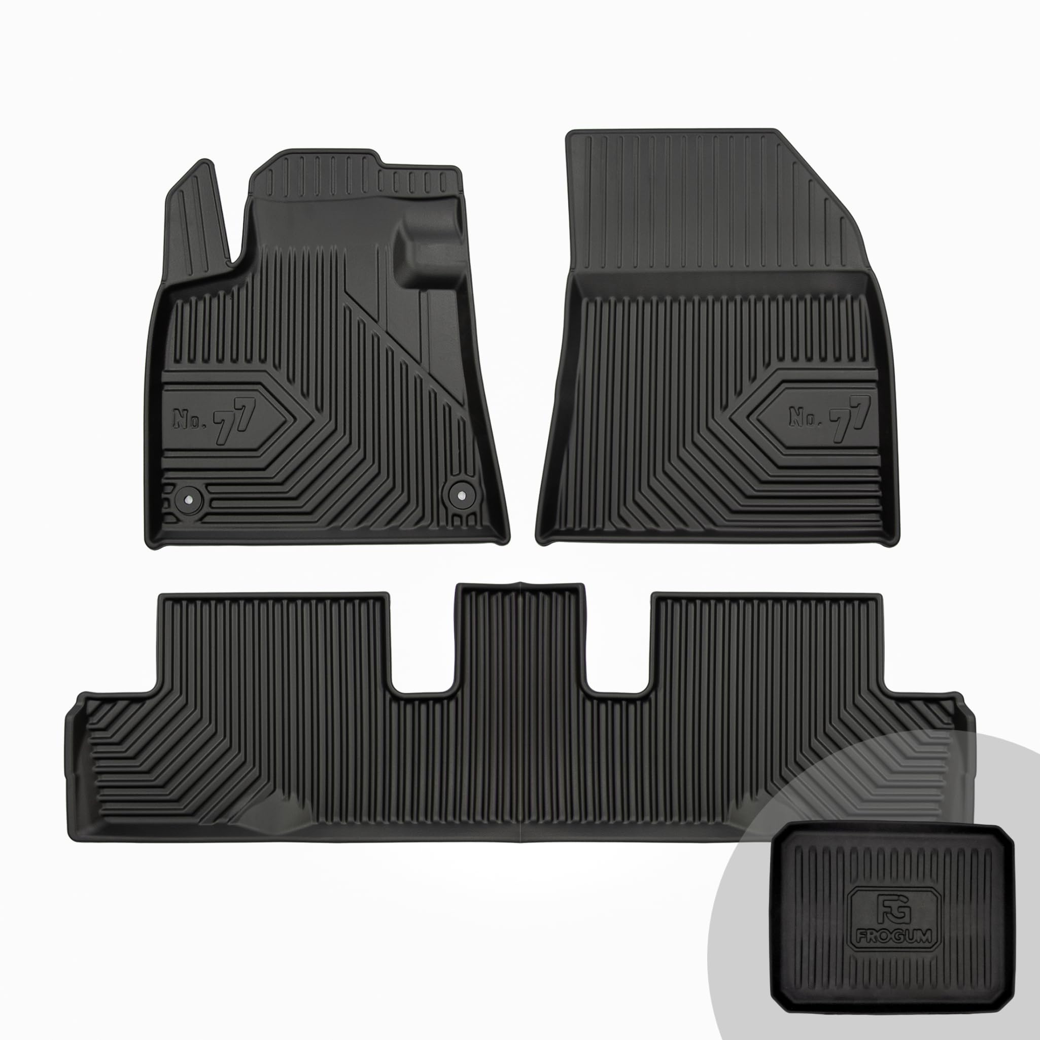 FROGUM No.77 Alfombrillas para Coche Alfombras para Citroën C4 Picasso II 2013-2019 | Borde Alto | para Todo el año | Tamaño