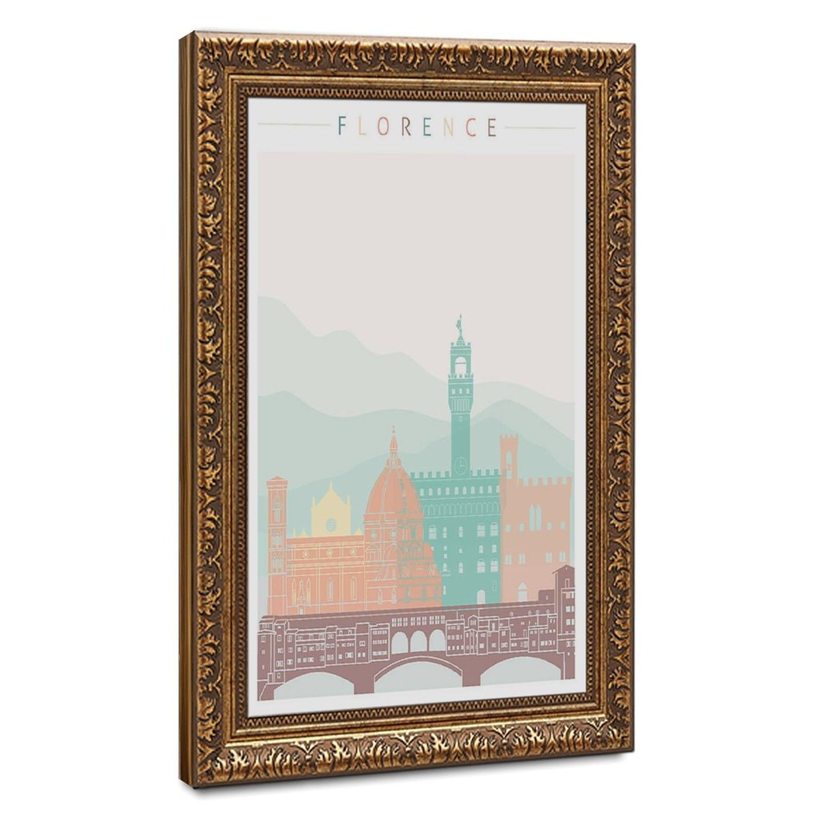Bareronor Florence Skyline Canvas Poster Bedroom Decor Landscape Office Room Decor Gift 24" L X 36" W