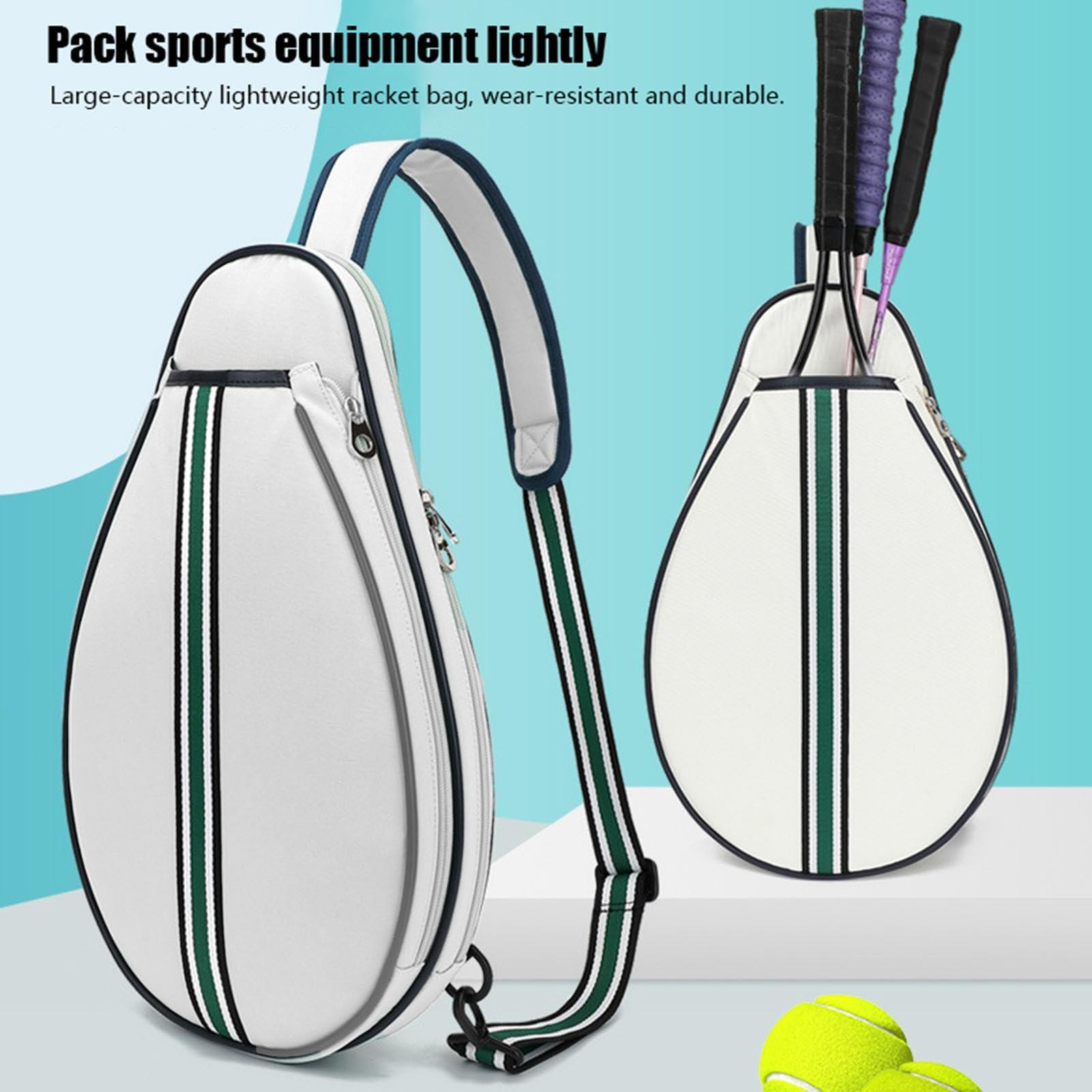 Schutzhülle Für Tennisschläger Polyester Leichte Schlägertasche Für Tennis-, Badminton- Und Squashschläger wasserdichte Tennistasche Große Aufbewahrungstasche Für Badmintonschläger