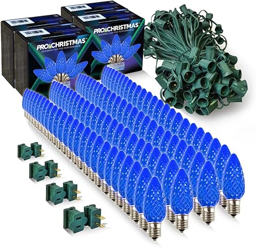 Miniatura 53 de Pro Christmas C9 - Kit de luces LED de Navidad para techos y caminos, corte a medida, grado comercial al aire libre