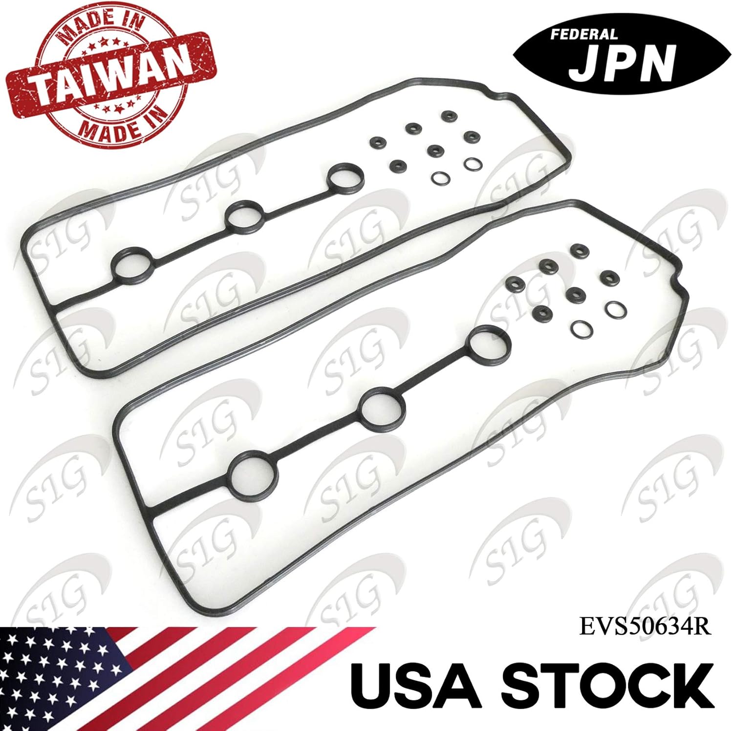 Engine Valve Cover Gasket Compatible with Toyota Model 4Runner 2003-2009 & FJ Cruiser 2007-2009 & Tacoma 2005-2015 & Tundra 2005-2010 with Engine Base 4.0L V6 (Replacement# VS50634R) - EVS50634R