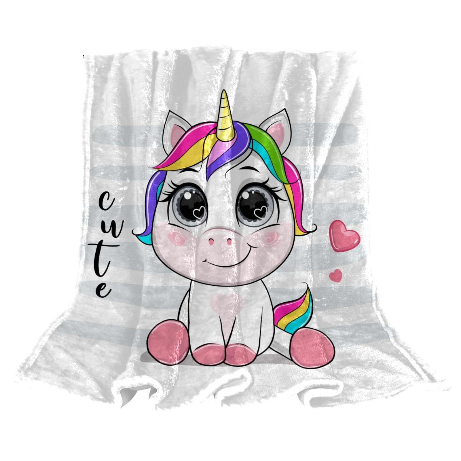 Couverture polaire mignonne licorne pour ne plus jamais avoir froid au salon