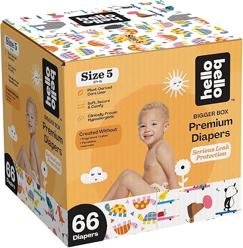 Hello Bello Club Box Pañales - Bolt Babes Woodland Animals - Talla 5 66 unidades