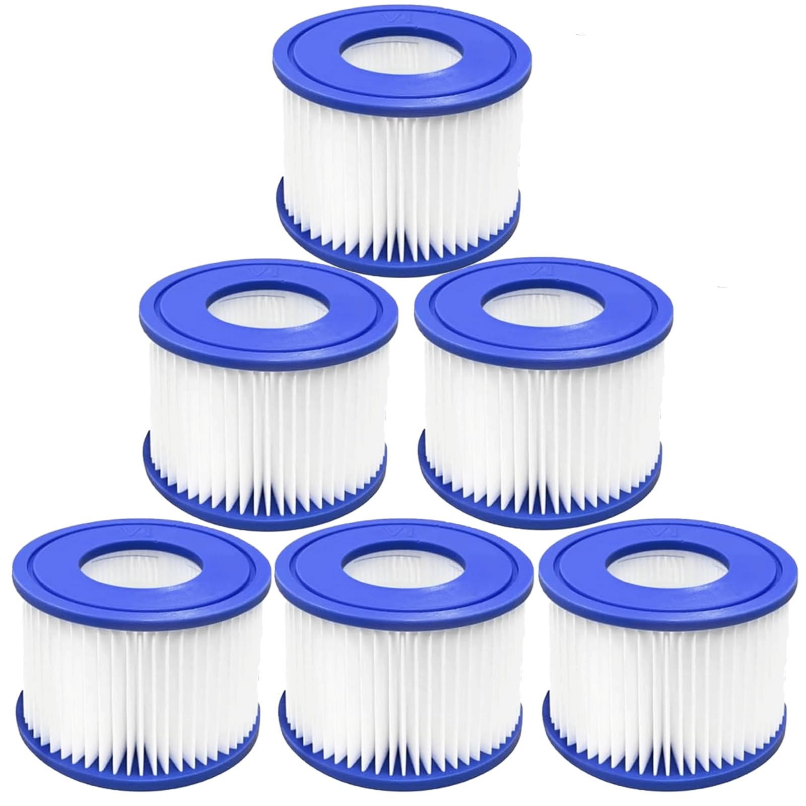 Wmzjnljy 6pcs Hot Tub Filter Type VI Pool Filter Cartridges Accessories for Best-way, Swimming Pool, Coleman SaluSpa, Palm Springs(D2-6)