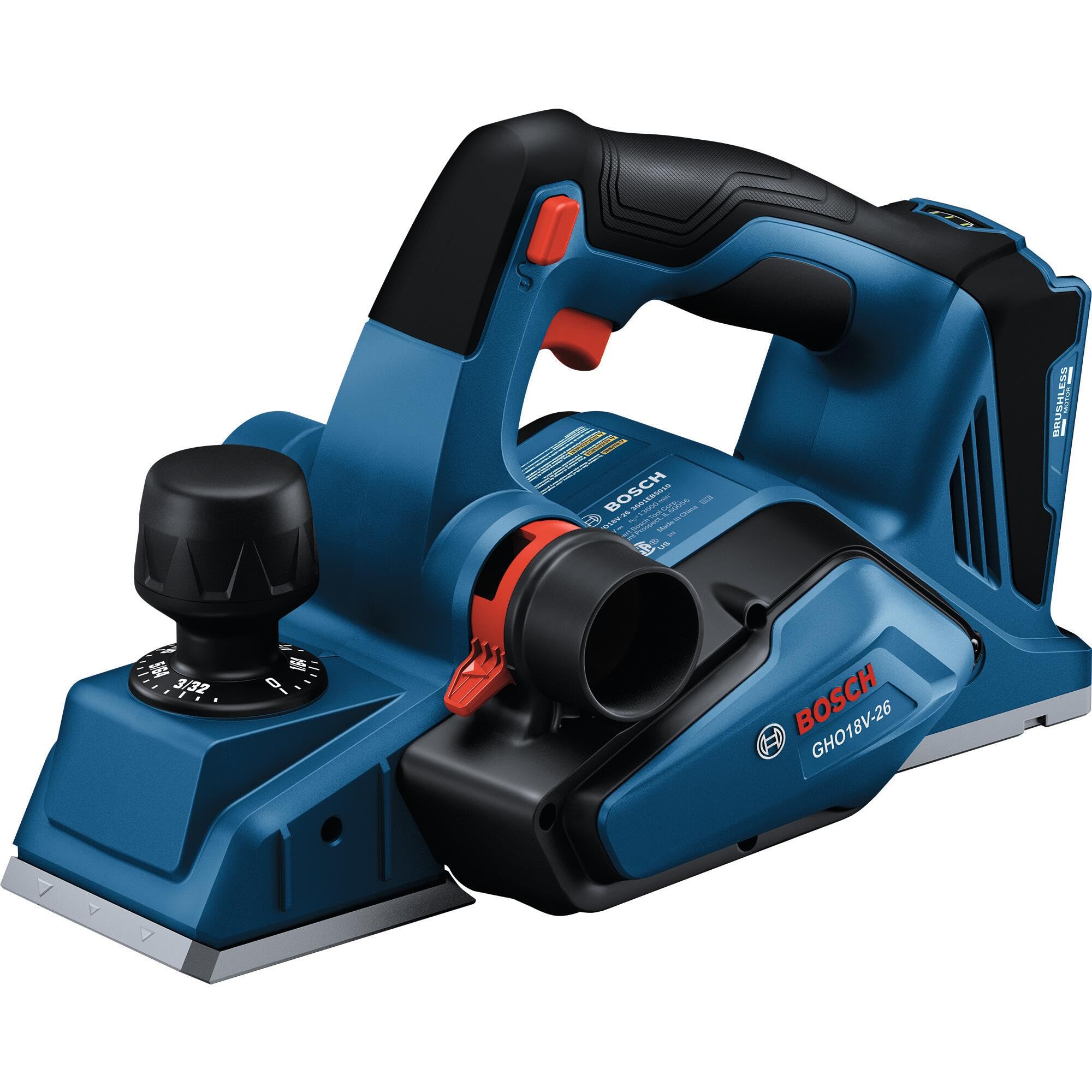 Bosch GHO18V-26N-RT 18V Brushless Lithium-Ion 3-1/4 in. Cordless Planer (Tool Only) (Renewed)