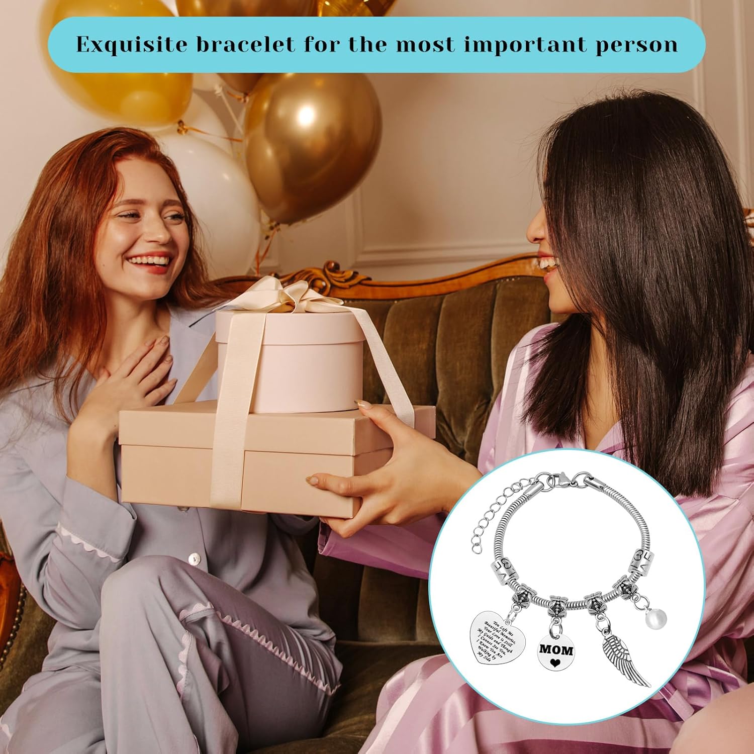 Mxrymvu Loss of Mother Gifts Memorial Gifts for Loss of Mom Bracelet Sympathy Remembrance in Memory of Loved Jewelry Keepsake Condolences Bereavement Present - Image 7