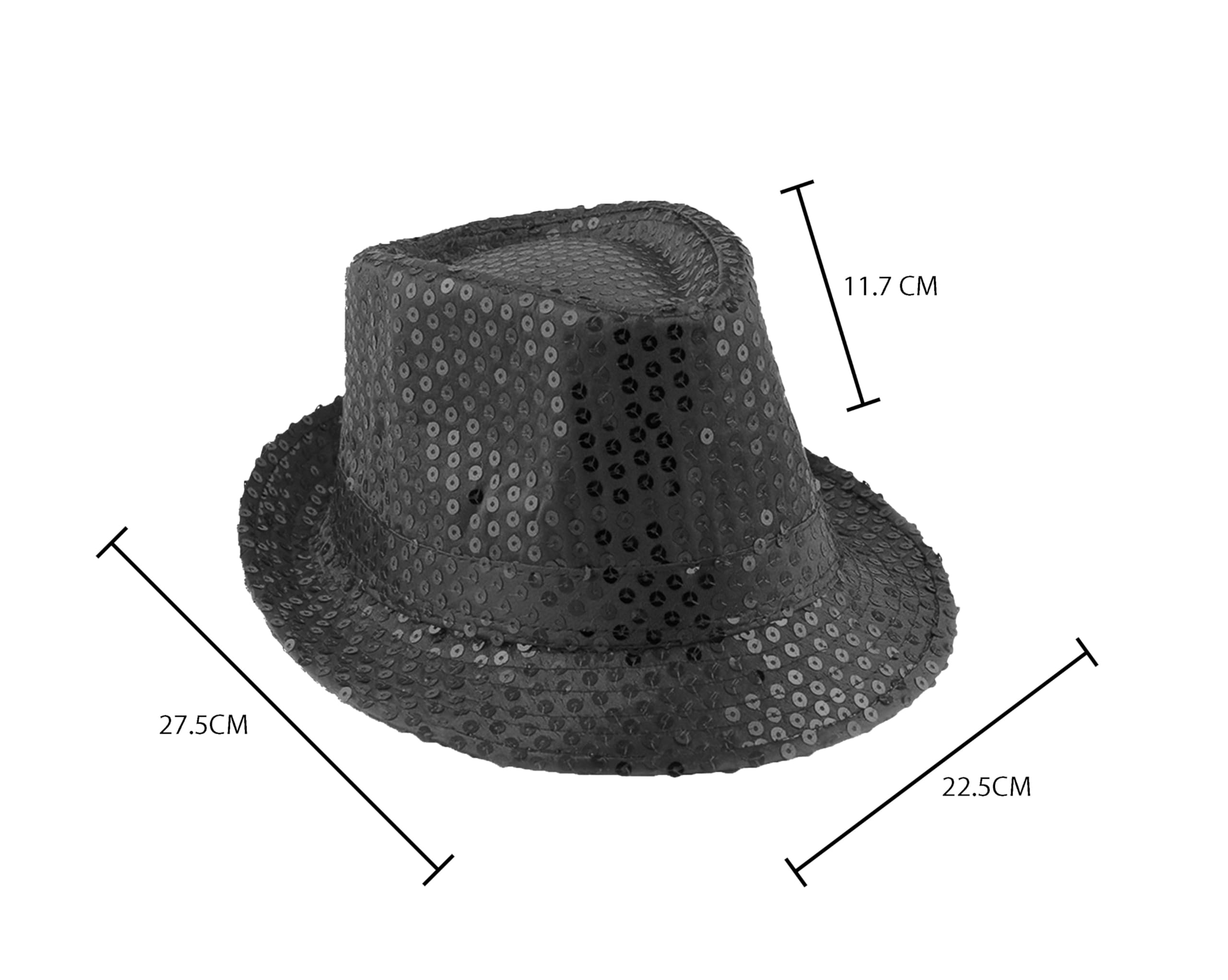 TMK Eleganter Hut mit glitzernden Pailetten, elegant, mehrfarbig und Multipack, Artikelnummer 71300