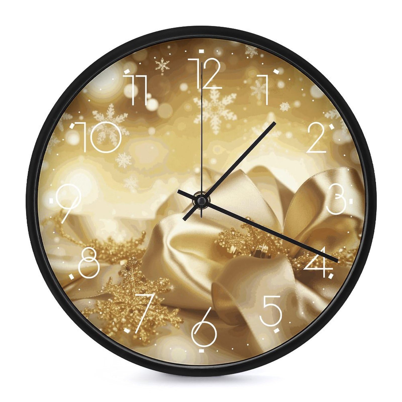 Horloge murale de Noël fonctionne à piles pour une installation facile sans fils apparents