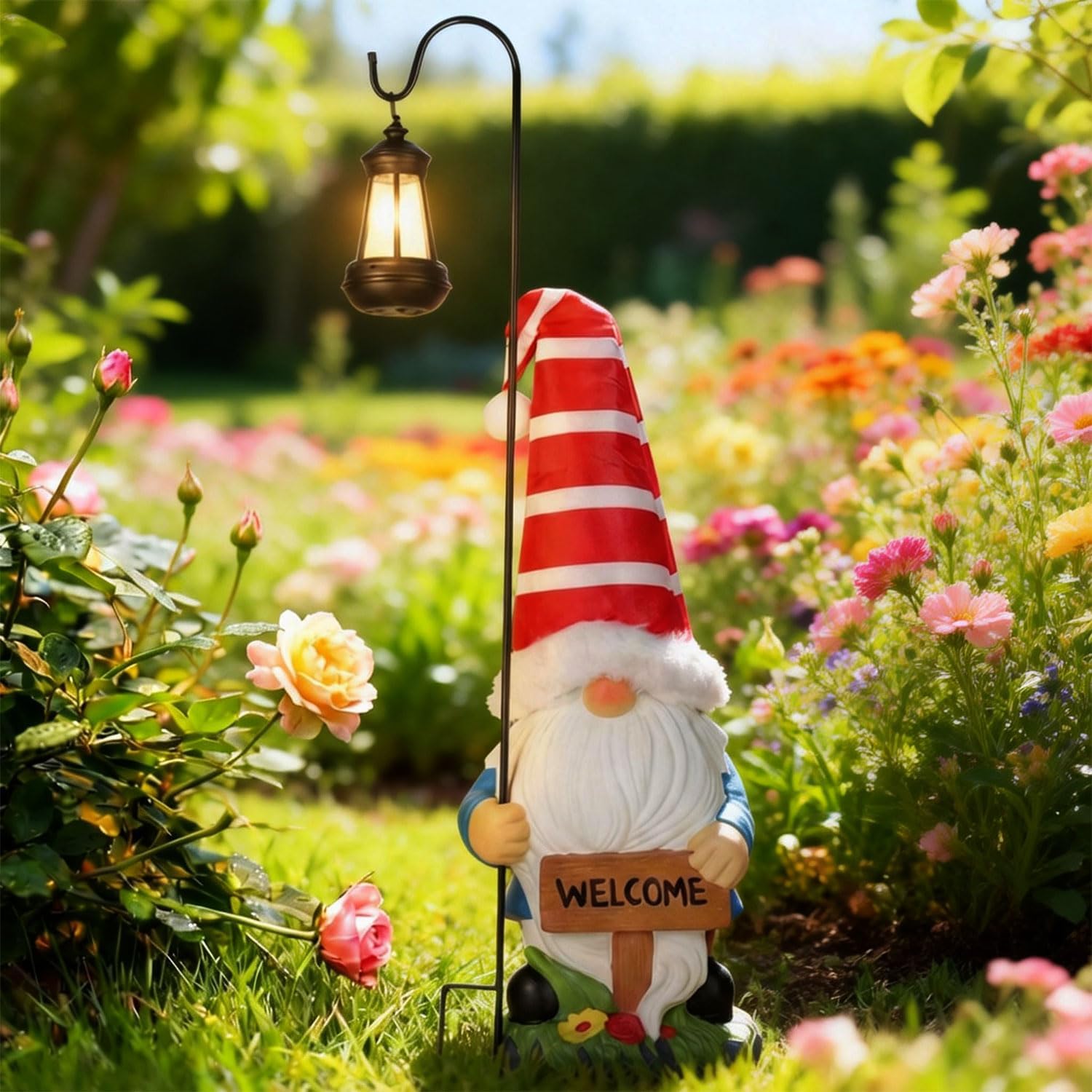 Solar Christmas Gnomes Outdoor Decor, 38 Inch Garden Gnomes for Yard Patio Lawn, Holiday Decorations Gifts for Women Mom Family
