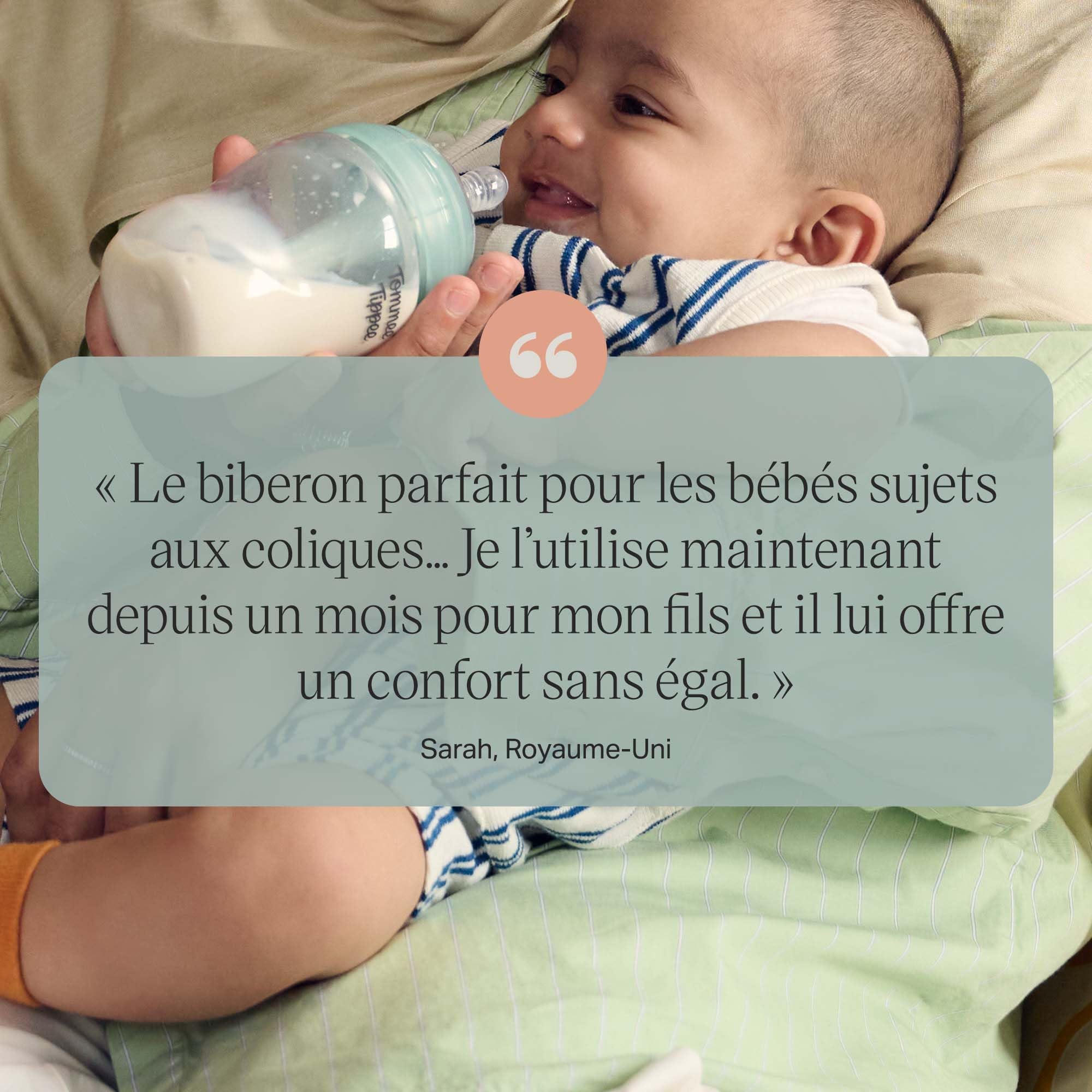 Tommee Tippee Biberons, Coffret nouveau-né Anti-colique Avancé, 4 x biberons avec 2 x tétines à débit moyen, tube de ventilation anti-colique
