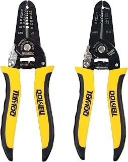 DOWELL 2-Piece Wire Stripper Set: 10-22AWG & 22-30AWG Precision Strippers, Cutters & Pliers for Electricians