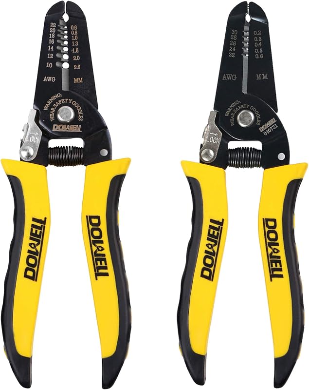 DOWELL Wire Stripper, 10-22AWG+22-30AWG Wire Cutter,Stripping Tool, 2-Pack
