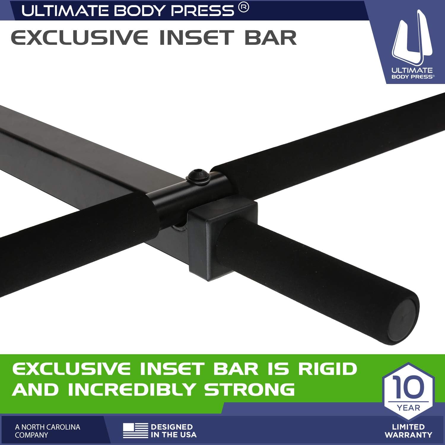 Ultimate Body Press Wall Mount Pull Up Bar with 4 Grip Positions and Upgraded Design for 2019 : Everything Else