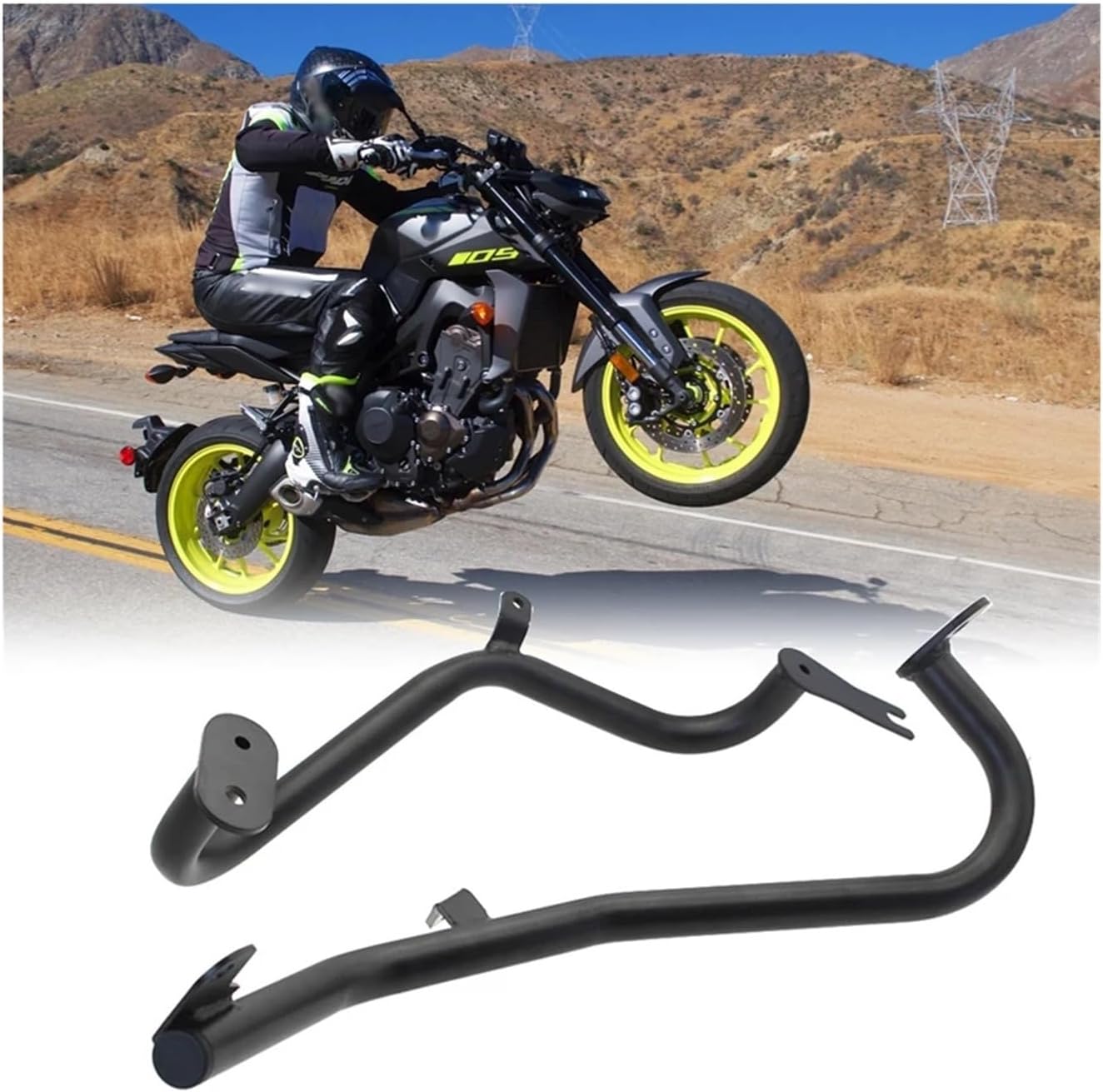 LeosHi Motorcycle Bumper Engine Guard Crash Bar Body Frame Protector Compatible with MT09 MT-09 XSR900 TRACER900 XSR 900 GT 2014-2020 2019