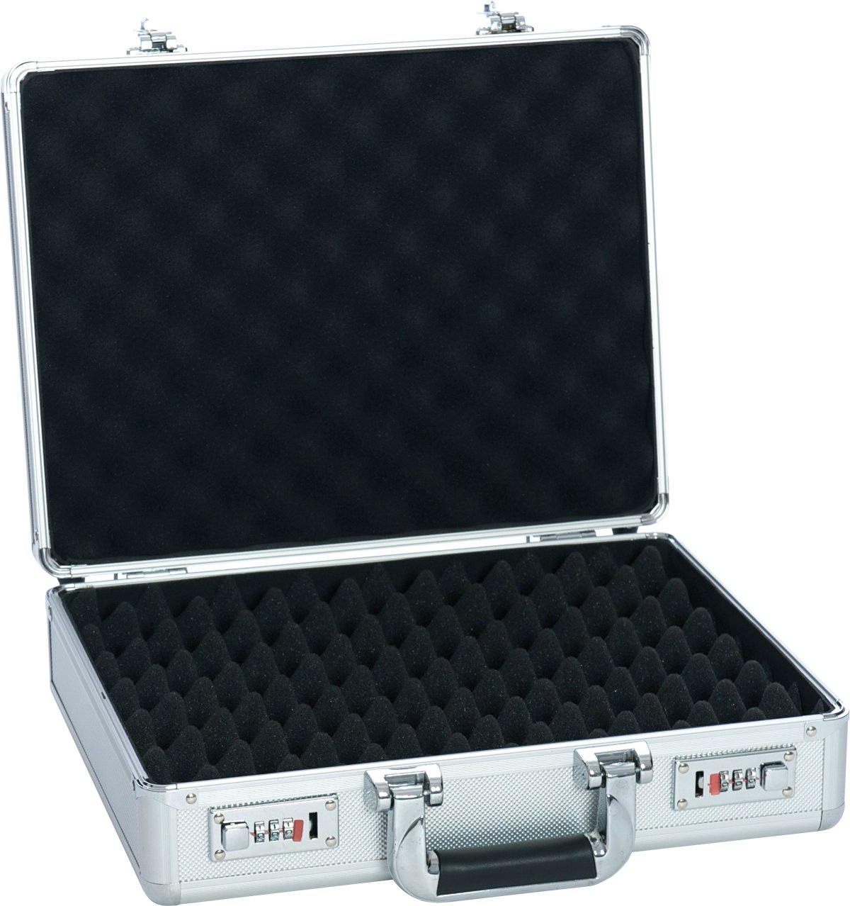 Greenlands Pistolenkoffer Waffenkoffer Alu 40x31x13 cm Alu Optik Silber