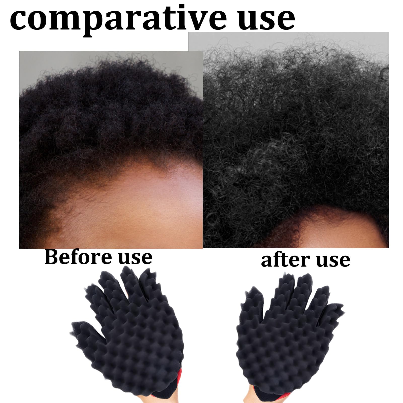 4 Pack Hair Sponge, Afro Sponge for Curls and Twists,Curl Sponges, Styling Tool for Natural Hair Men and Women - Image 4