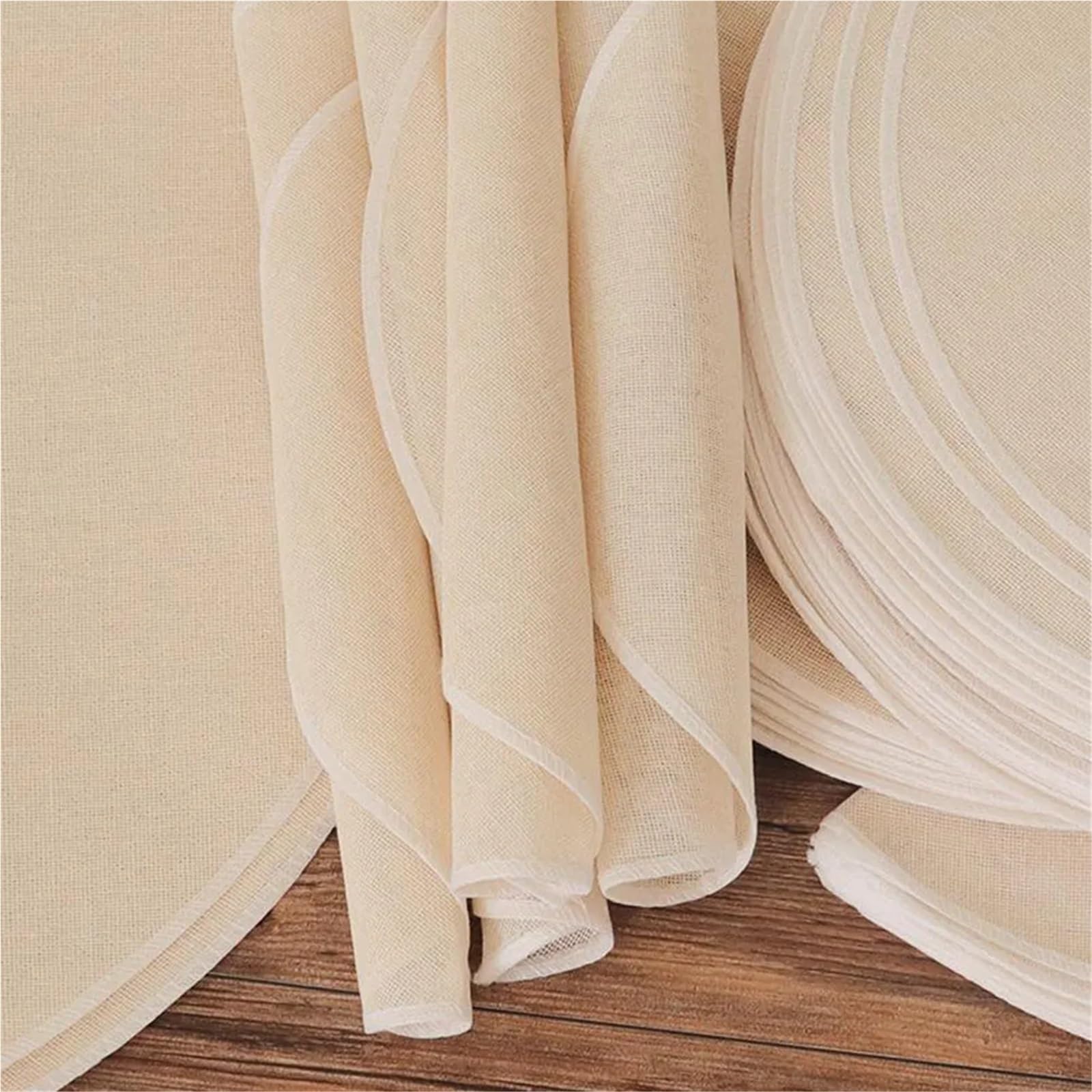Lot de 60 chiffons ronds en coton pour cuiseur vapeur de cuisine, antiadhésifs, réutilisables pour petits pains, boulettes (28 x 28 x 0,2 cm)