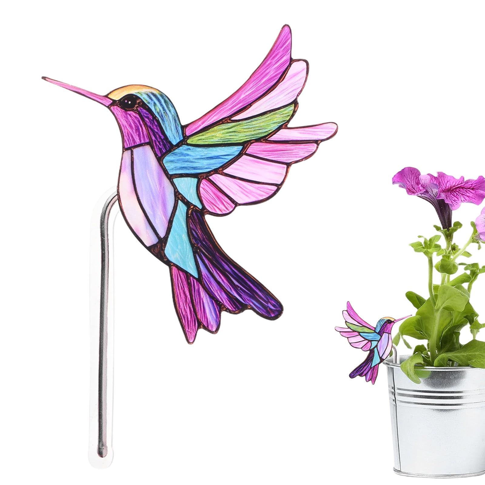 M METERXITY 1-Pack Bird Acrylic Stakes 4.7 inch, Birding 17
